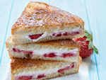 Strawberry and cream cheese sandwich