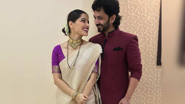In the company of hubby Umesh Kamat