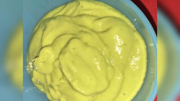 Avocado and banana puree