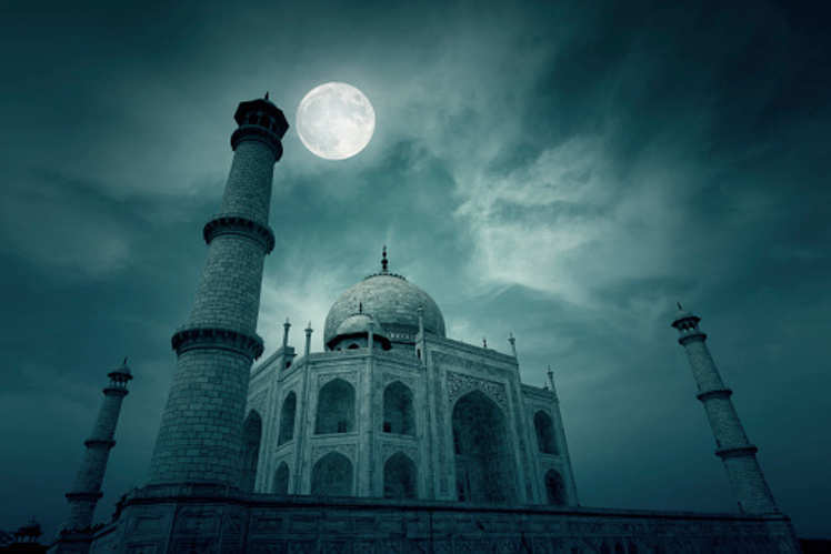 Image result for taj mahal full moon view