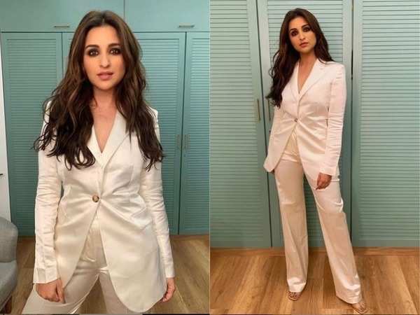 Kiara Advani stepped out in a fitted pantsuit with a bralette