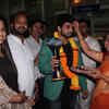 Article image for: Shiv Thakare gets a warm welcome at <i class="tbold">nagpur airport</i>
