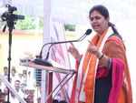BJP's Pankaja Munde campaigns in Raimoha, Beed