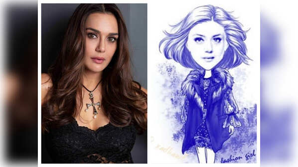 Fan gifts Preity G Zinta a sketch of her; actress says she is “touched” by the fan art
