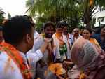 BJP's Yogesh Tilekar campaigns in Hadapsar constituency