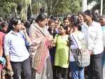 Sunetra Pawar interacting with citizens