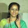Senior NCP leader Supriya Sule after casting her vote in Baramati.
