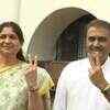 Article image for: Maha assembly polls: <i class="tbold">ncp leader</i> Praful Patel, wife Varsha cast their votes