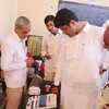 Dushyant Chautala in a polling booth at Uchana Kalan constituency
