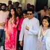 MNS chief Raj Thackeray and family cast their votes at Balmohan school in Shivaji park area.