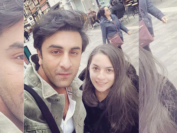 Ranbir Kapoor shares a selfie with a female fan in London