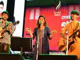 Musicians perform at the show Tomay Gaan Shonabo