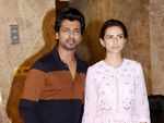 Nikhil Dwivedi attends the bash with his wife