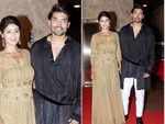 Gurmeet Choudhary attends the party with his wife Debina Bonnerjee