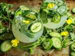Cucumber and cilantro drink