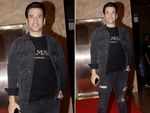 Tushar Kapoor comes to the bash in an all black outfit