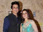 Sonu and Sonali Sood pose for the shutterbugs