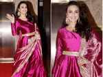 Preity Zinta looks beautiful in a pink traditional outfit