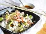California roll sushi rice bowl