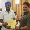 JJP State President Nishan Singh hands over letter of support to BJP President Subhash Barala