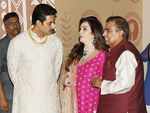 Mukesh and Nita Ambani arrive at the Diwali bash