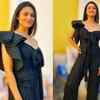 Rocking one-shoulder outfit