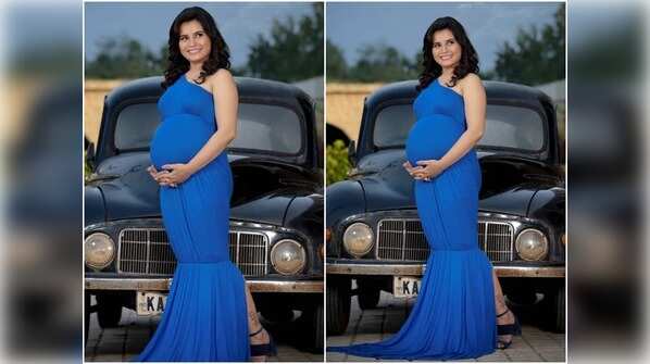 Flaunting the baby bump