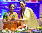 Ladies have a gala time at a get-together party in Prayagraj