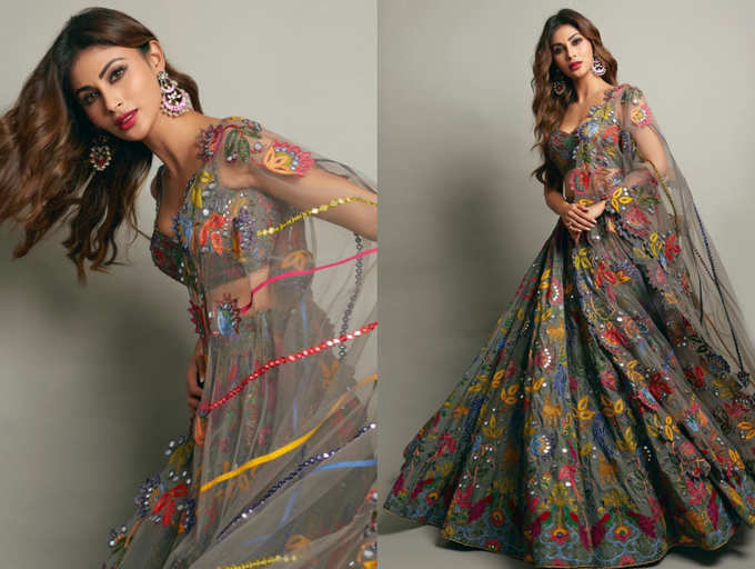 If you love colours, then Mouni Roy's multi-hued lehenga is the perfect ...