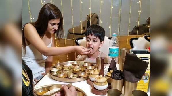 Doting mom