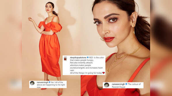Ranveer Singh has the cheekiest comments for Deepika Padukone’s red-hot looks