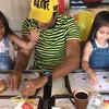 Karanvir Bohra with wife Teejay Sidhu and twin daughters