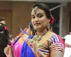 Ladies enjoy at a dandiya party