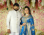 Tollywood actress Archana Shastry and Jagadeesh's starry wedding reception