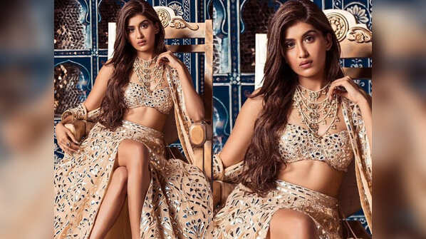 Glamourous in the mirrored-Lehenga