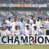 Team India poses with trophy after the match