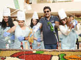 Actor Sunil Varma attends the cake mixing shindig