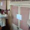 Strom room where the EVMs are kept were opened in the presence of agents of the candidates by the officials at KR Pet in Mandya district