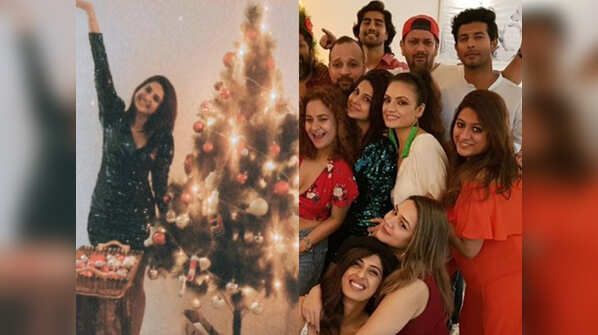 Jennifer Winget celebrates early Christmas with her Bepannah co-stars Harshad Chopda, Shehban Azim and others