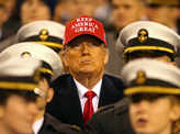 Donald Trump watches the Army-Navy game 
