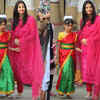 ​Aishwarya Rai Bachchan plays the doting mother as Aaradhya decks up for her school performance