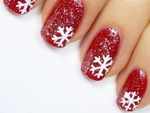 Red And White Christmas Nail Art