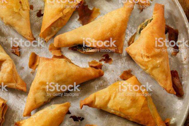 Baked filo pastry