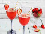 Strawberry Sparkling Wine Cocktail