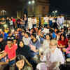 Students protest at Gateway of India in Mumbai against violence at JNU on Sunday