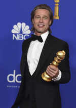 Brad Pitt wins award for Best Actor in Supporting Role category
