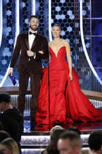 ​Chris Evans and Scarlett Johansson attend the award ceremony