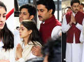 Abhishek Bachchan consoles teary-eyed Navya Nanda at her grandma Ritu Nanda’s funeral