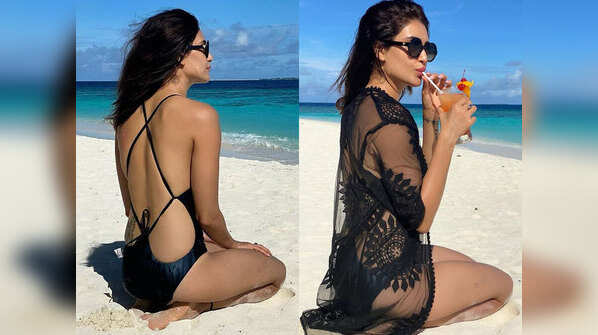 Naagin 3's Karishma Tanna is slaying in a sheer black beachwear; exudes sass