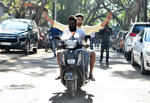 Aaditya Roy Kapur enjoys a scooty ride